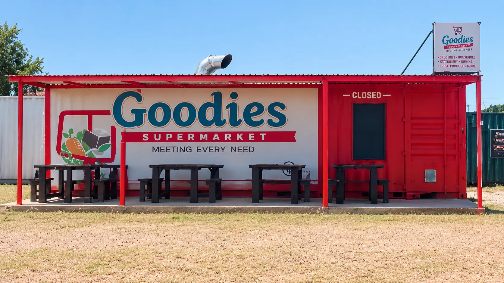 The Goodies Supermarket container store in Mhluzi